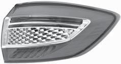 part, with rear, stop, indicator, rear fog and reverse light 8GA 002 073-2 8GH 008 47-00 x2v2w (P2W) 2x2V2W (H2W) Mondeo IV (BA7) Estate /0->09/4 9EL 354 997-09 9EL 354 997-0 Body/lens for LED