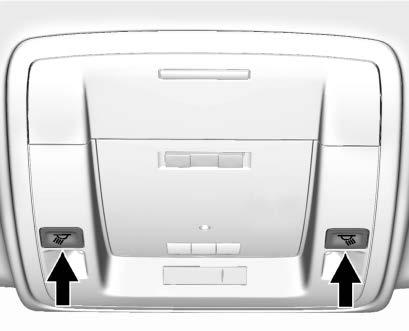 There are dome lamps in the overhead console and the headliner, if equipped. To change the dome lamp settings, press the following: OFF : Turns the lamps off, even when a door is open.