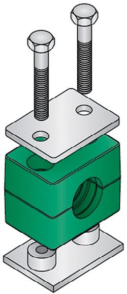When ordering a complete clamp kit with non-standard hardware material or non-standard thread, please refer to the kit options that are displayed on the clamp kit pages to ensure that the correct