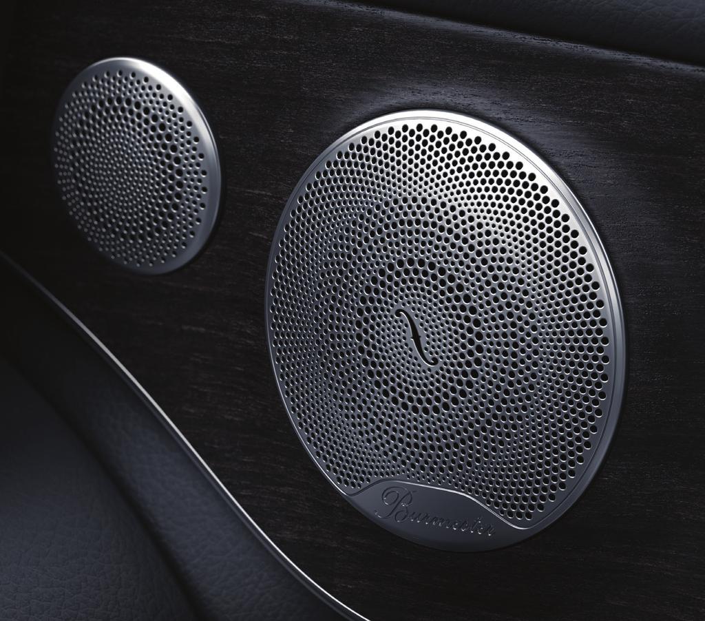colour for any given situation. Burmester surround sound system.