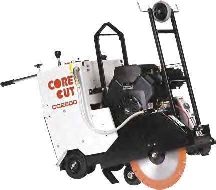 CC2500 Medium Walk Behind Saw Delivers the Power of a Large Saw with a Compact Size Gasoline Electric Hydraulic Propane Option 14-26 Capacity Push Drive/Self Propelled Rigid high strength 3/16 steel