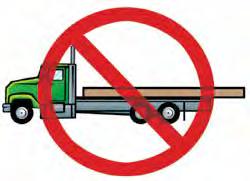 A heavy concentrated load should be placed near the rear axles and on its long side if possible.
