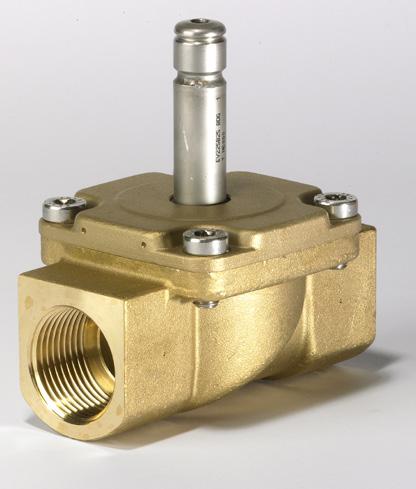Data sheet Servo-operated 2/2-way solenoid valves for steam, EV225B DZR brass valve body, NC ISO228/1 G 1/4 Seal material Orifice size K v - value [m³/h] 6 0.9 BQ AC Differential pressure min. to max.