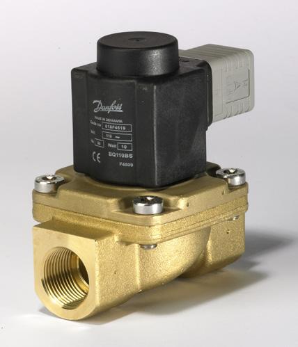 0 032U3805 G 3/4 20 5.0 032U3806 G 1 25 6.0 032U3807 DZR brass valve body, NC and BQ clip-on coil ISO228/1 G 1/2 Seal material Orifice size K v - value [m³/h] 10 2.2 Differential pressure min. to max.