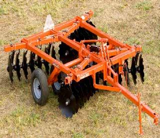 TW6 SERIES - Shock Flex Tandem Wheel - Type Disc Harrow Designed for 60 to 140 horsepower tractors Heavy duty 6 x 4 and 4 x 4 main frame 1 1/2 Hi-strength gang axles Triple sealed ball bearings 9 or