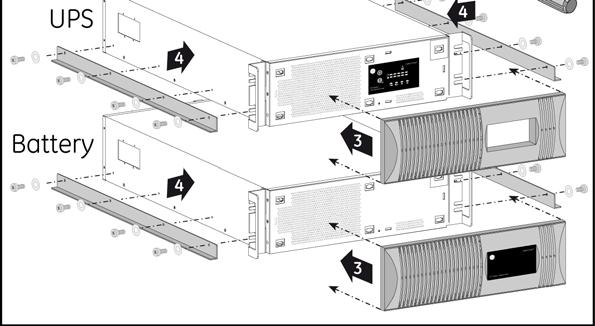 3.3 INSTALLATION PROCEDURE The UPS can be used in a stand alone tower format using the two supporting stands (section 3.3.2), or can be mounted in a 19 inch rack using the two mounting brackets (section 3.