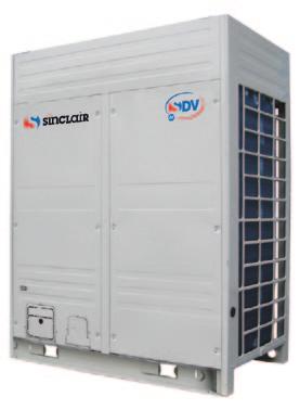 INV 33.5 to 50kW outdoor units adopt a high capacity DC inverter compressor and fixed compressor combination.