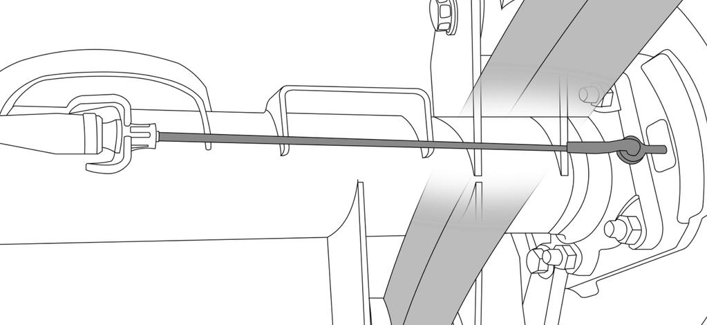 REROUTE E-BRAKE CABLES UNDER CROSS MEMBER AND FUEL LINES.