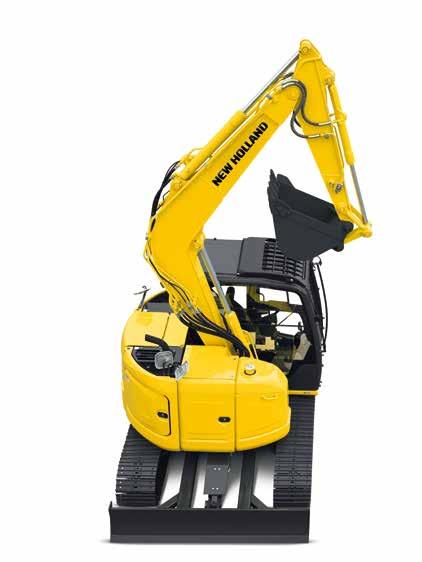 The short radius design iniises the risk of hitting the tail of the achine against obstacles or walls, allowing the operator to concentrate on the job.