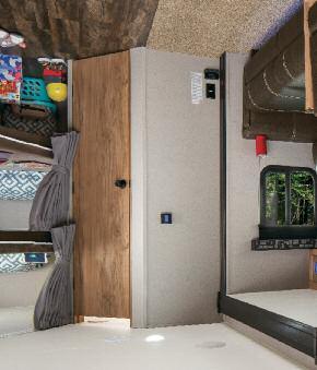 The 81 Interior Height creates an open feeling with plenty of large storage space in overheads and slide rooms.