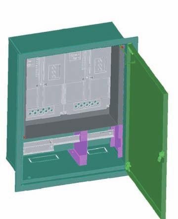 Flush-mounted power meter distribution board U7 EMR2 Dimensions