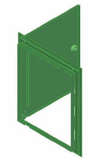 Distribution boards system Profi Plus Door frame with door BP.-U-3S-... IP30... BP-U-3S Material: Sheet steel, zinc-coated thickness 1 mm (door) thickness 1,25 mm (door frame) IP54.