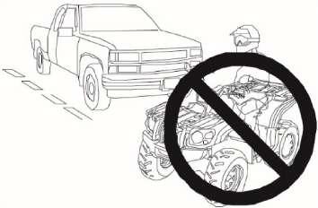Driving on paved surfaces greatly affects how an ATV handles, which can result in loss of control and/or an accident.