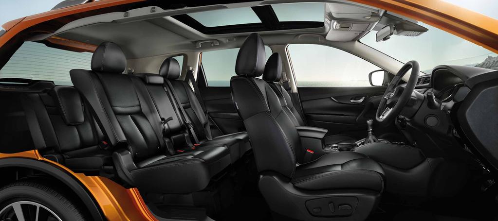 SEAT FIVE OR ADAPT TO SEVEN COMFORTABLY Sit back and enjoy the stunning view through the available Power Panoramic Moonroof.