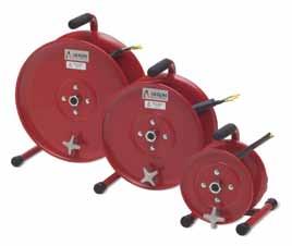 ord ll live reels are internally grounded vailable in 3 sizes 10, 15 & 18 eavyduty construction Powder coated Live slip ring design djustable tension nut 6 direct wire pigtail (10/3 lack) Meets NP