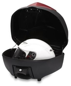 Exclusively designed for Yamaha Motor by ELM Design Europe Can hold a (full face) helmet or riding gear Available in Matt Black case with lid panel in a fixed number of