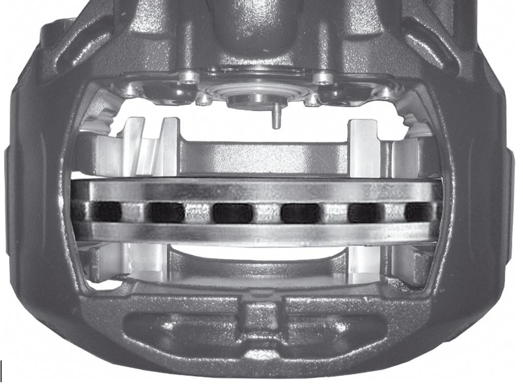 This arrow indicates the brake disc's direction of rotation during forward driving. Note the different versions of the brake on the front and rear axles. Remove all transport locks from the new brake.