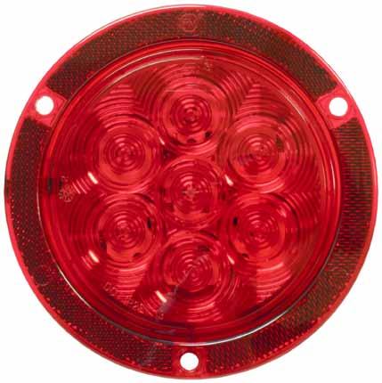 LumenX 7-Diode w / Reflex SPECIAL APPLICATIONS 829-7 LumenX LED 4" Round Stop, Turn & Tail Light w/ Reflex New white diodes behind red lens.