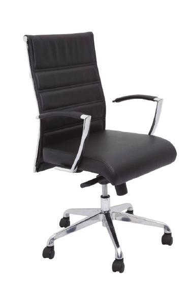 Executive mesh chair Chrome height & tilt adjustment Ideal for conference settings Top leather