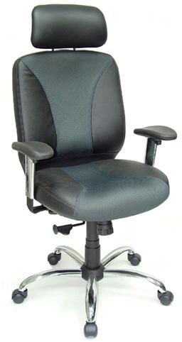 Seat and Back Mesh Center Adjustable Arms & Headrest Aluminium