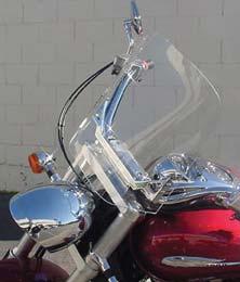 0501-1440 0501-1442 0501-1454 WIND VEST WINDSHIELDS These hot-looking and functional windshields mount and dismount in minutes Constructed of 5mm thick, high-impact acrylic Mounting hardware is