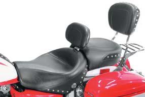 0810-0495 0810-0434 0810-0507 0810-0493 0810-0565 0810-0416 WIDE WITH DRIVER BACKREST Deeply contoured front bucket; passenger seat angles forward to support the rider's back Premium-quality expanded