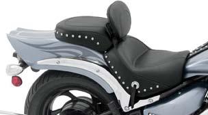 Backrest easily snaps into four height positions FITS MODEL FRONT WIDTH REAR WIDTH STUDDED VINTAGE VT750C/CD Shadow A.C.E. 98-03 18 13 0810-0495 $698.95 0810-0496 $669.