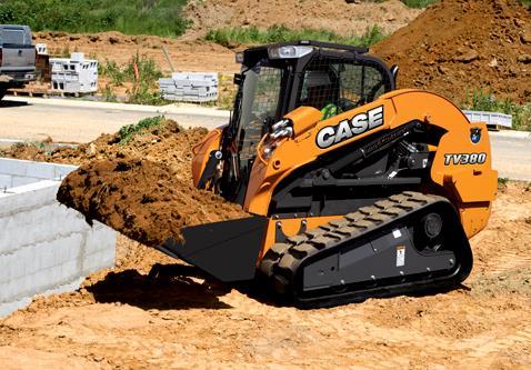 CASE TV380 COMPACT TRACK LOADERS Case Compact Track Loaders deliver more power and exceptional bucket breakout force.