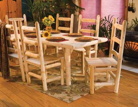 Indoor Dining Collection #021113L Ladder Back Chair Dining Group THIS SET CONSISTS OF: 1 -*Solid Top Family