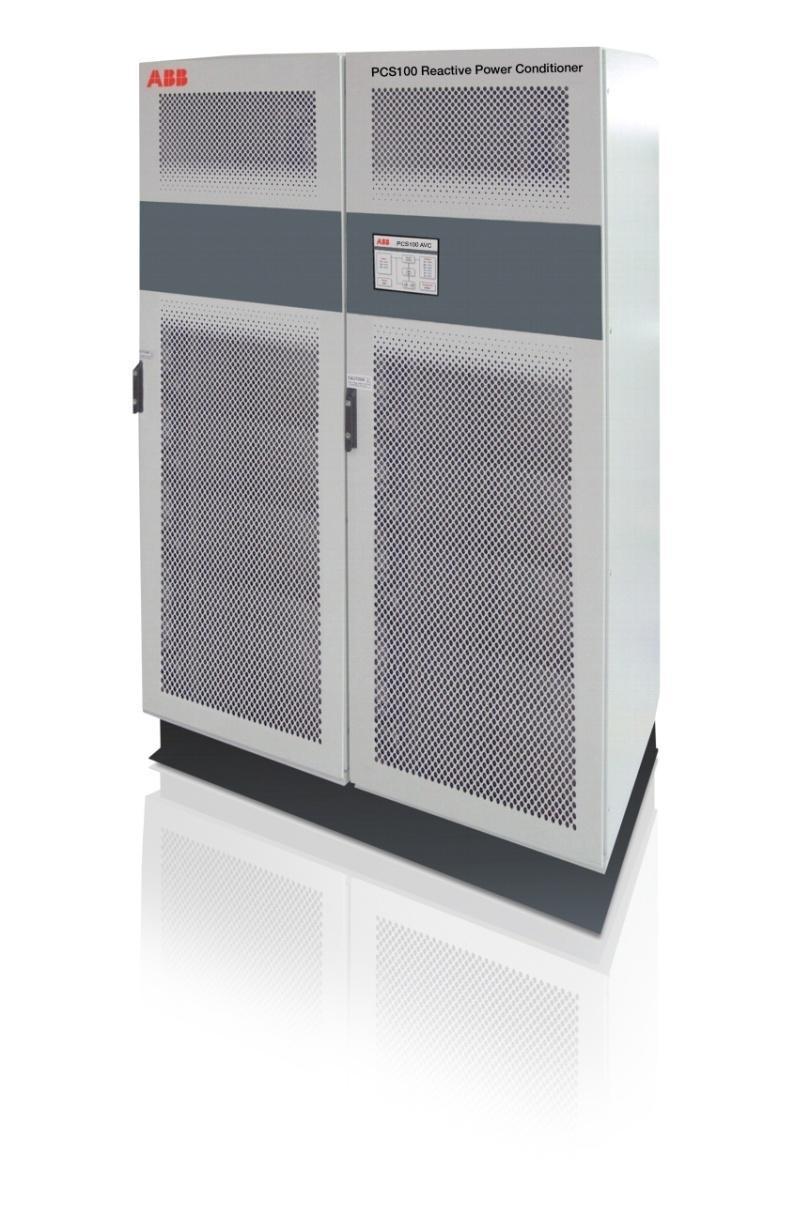 ABB s Low Voltage Solution PCS100 RPC (Reactive Power Conditioner) solution for: power factor correction with dynamic issues; voltage control; low order harmonic filtering; imbalance