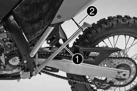 Do not sit on the motorcycle when it is supported by the side stand only. The side stand and/or the frame could be damaged and the motorcycle could fall over.