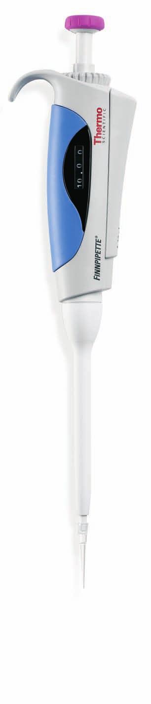 Thermo Scientific Finnpipette Focus Standard Comfortable Liquid Handling The Finnpipette Focus Standard has a long, slender tip cone for pipetting from test tubes, bottles, flasks and other narrow
