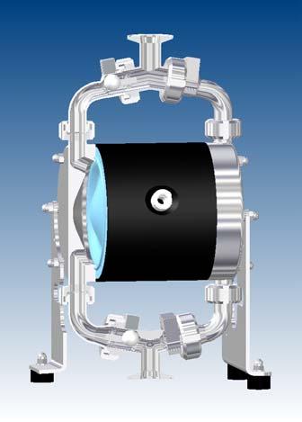 3-A approval BIOCOR pumps with the material combination 2 or 4 equipped with the option D (diaphragm monitoring, see page 14) are 3-A approved.