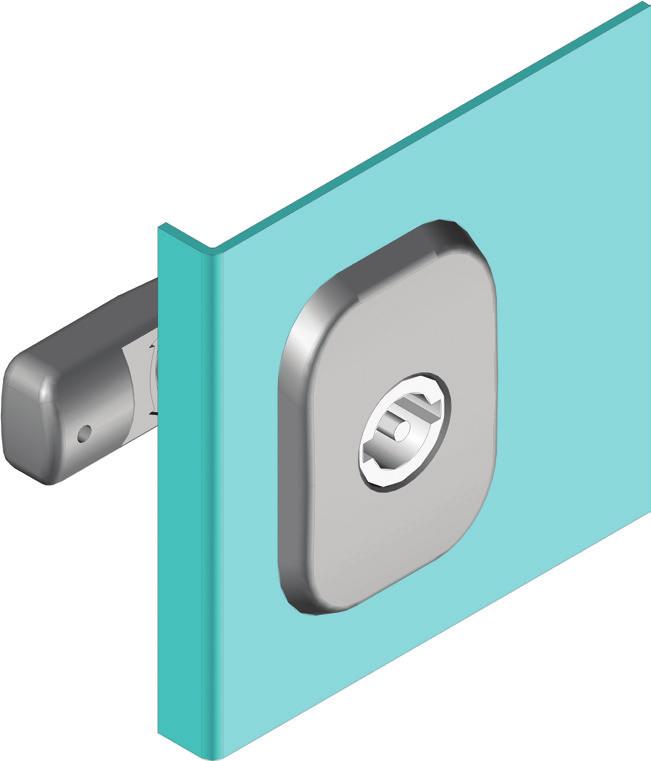 QUARTER-TURN LOCKS 761 QUARTER TURN EASY FIXING ø Cut Out Easy assembly by plastic clips Applicable on different panel thicknesses Various driver options are possible Logo application upon request