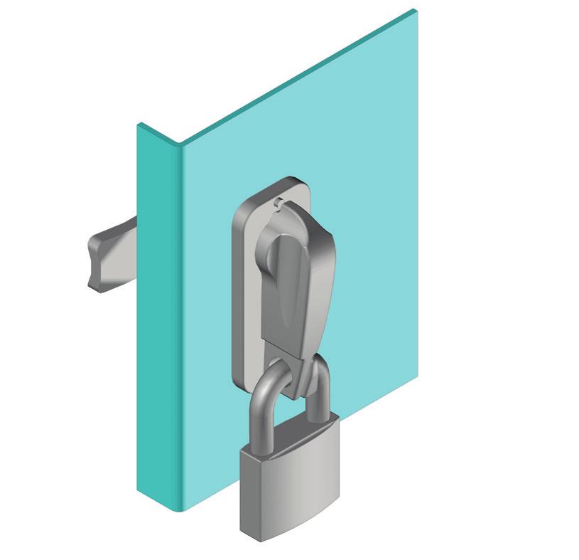 QUARTER-TURN LOCKS QUARTER TURN- PADLOCKABLE 662 V :1 Standard cams without stopper required for these locks