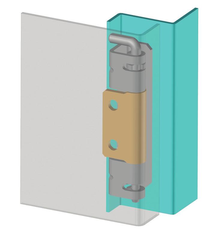 CONCEALED HINGES CONCEALED HINGE 1995 Stainless steel version: page Remove the door by just removing the pin