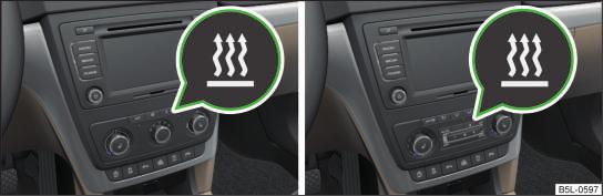 The air inlet in front of the windscreen must be free (e.g. of ice, snow or leaves) to ensure that the auxiliary heating (aux. heating) operates properly.