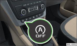 The automatic start procedure takes place again. The warning symbol goes out.