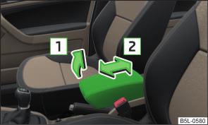 The seat heating can only be switched on when the engine is running. Press the surfaces of the controller in the area of the symbol or» Fig. 43.
