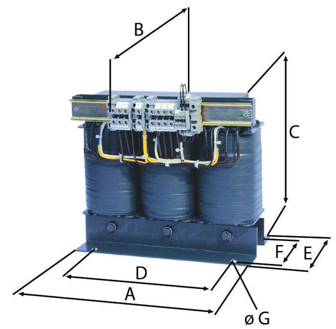 Dimension diagram/type of construction Standard Dimension B is the depth incl. terminals SK2 series K series All other dimensions correspond to the standard dimensions.