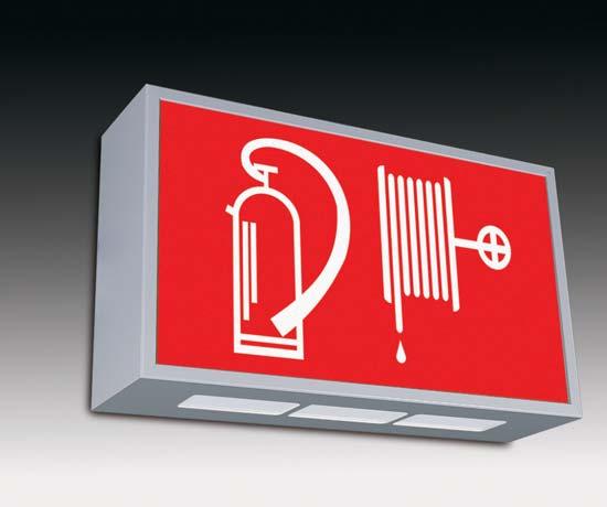 Konštrukcia: teleso svietidla - hliníkový profil svetelno-činný kryt -PMMA s piktogramom podľa špecifikácie odberateľa INFO Wall mounting single sided lighting fixture nástenné jednostranné
