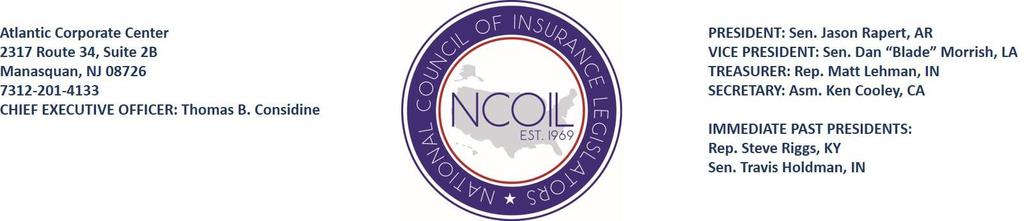 NATIONAL COUNCIL OF INSURANCE LEGISLATORS (NCOIL) Consumer Protection Towing Model Act Adopted by the NCOIL Property & Casualty Committee on July 12, 2018 and the NCOIL Executive Committee on July