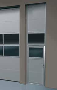 Integral wicket doors, which always open outwards and are fitted with automatic door closers, are supplied either in DIN-left or DIN-right configuration.