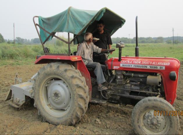 Figure 3: Noise Level Measurement at Operators's Ear Level during Tillage with Rotavator Figure.