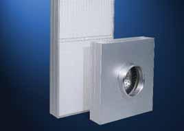 Dampers: Version A Version A of the damper system is a combination of an in-room adjustable damper with an aerosol inlet for efficient checking of the installed filter.