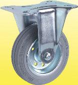 RHH swivel plate, brake Available in Rexthane or rubber tyred wheel.