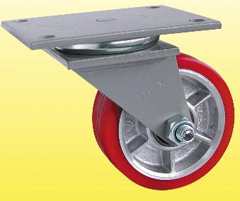 fixed plate CHDS swivel plate Sizes: 100, 150 & 200mm available in Rexthane and cast iron wheel. 75mm only available in Rexthane.