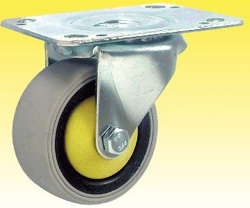 Medium-duty Industrial Castors CBP swivel & CPF fixed Series Black Nylon & TPR Wheels CPF fixed plate CBP swivel plate, brake CBP swivel plate TPR wheel. Sizes 50, 75 & 100mm. With or without brake.