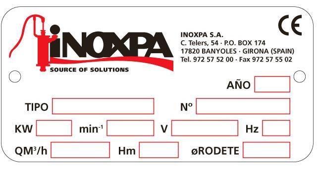 4. Installation 4.1. PUMP SELECTION INOXPA is not responsible for any deterioration of the material as a result of its transportation or unpacking.