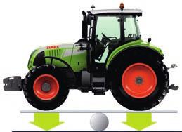 to weight ratio: for low fuel consumption during light work for low ground pressure during field maintenance for dynamic road transport for a high permissible